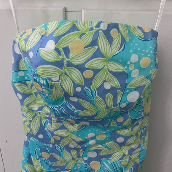 Vintage Lilly Pulitzer white label strapless dress - Picture 3 of 4